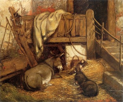 Donkeys in the Stable by John Constable